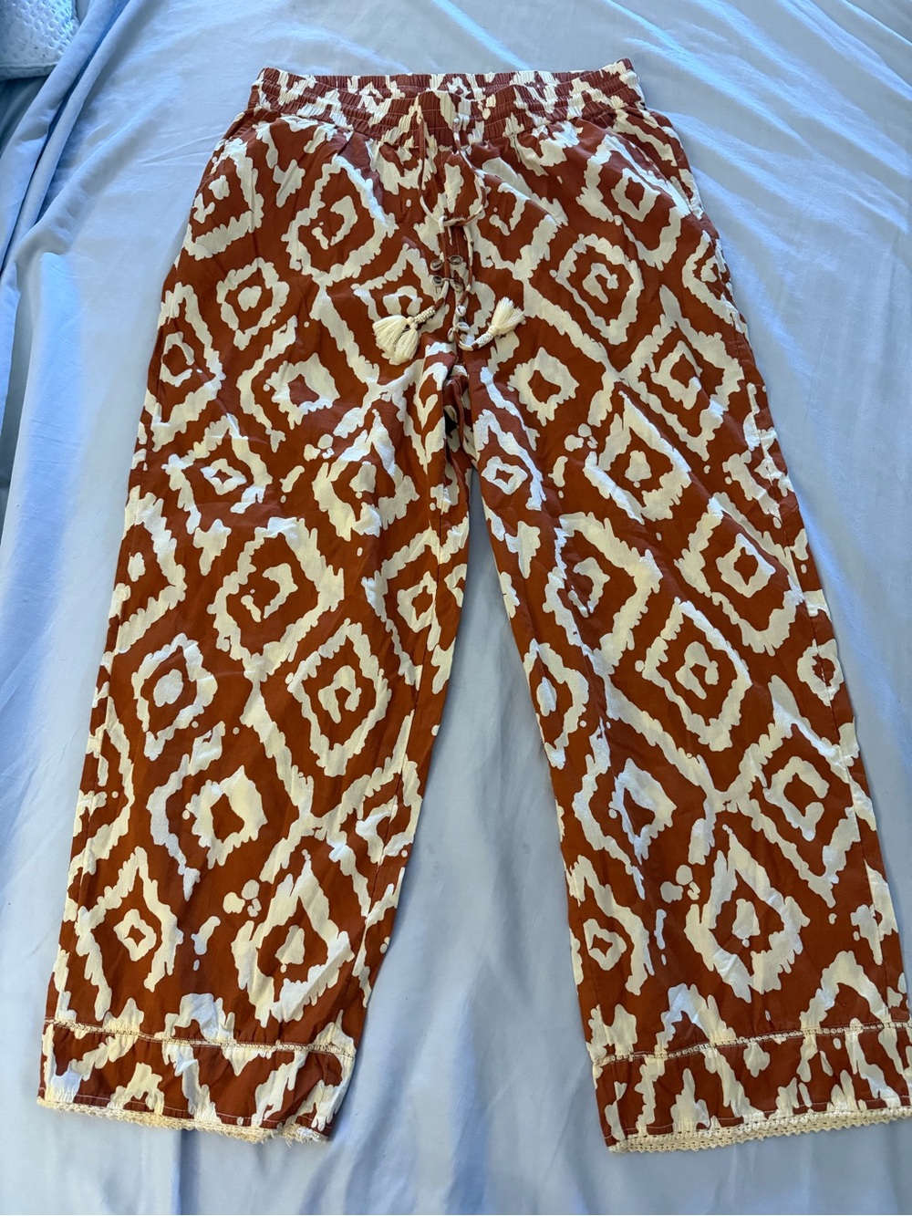 Haute Hippie  with Shells Straight Wide-Leg Pants
